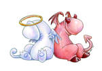 Angel And Devil Phalloi by ursulav