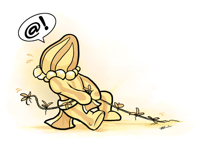 Squash Pulls Weeds