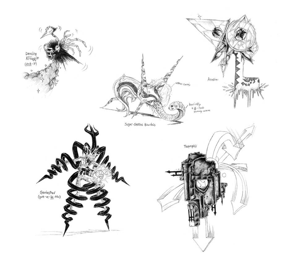 Random Creature Sketches 7 by JNRedmon on DeviantArt