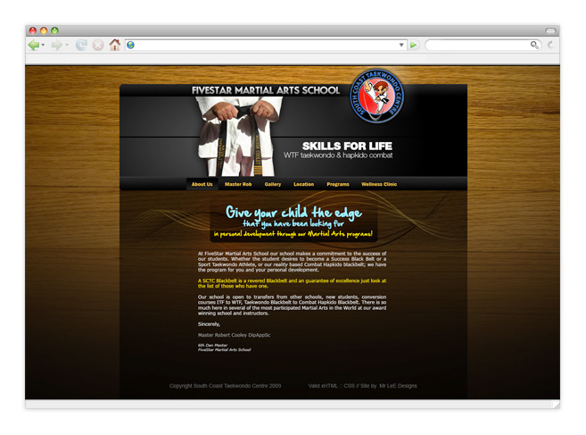 FiveStar Martial Arts Website