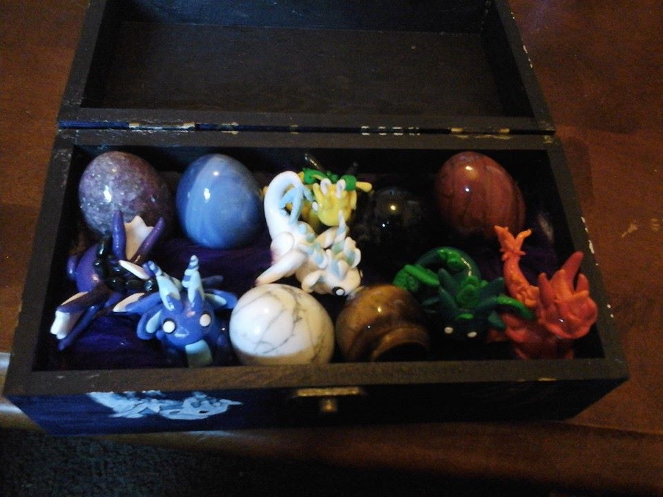 Fimo Dragons In Decorated Box