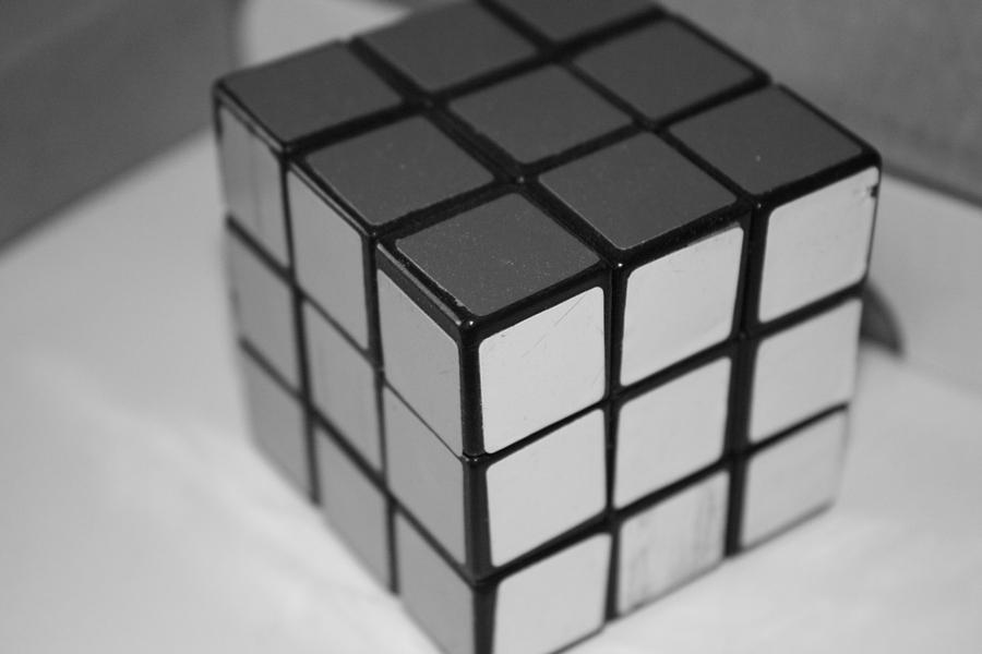 Rubik's Cube Black and White by PeeGee135 on DeviantArt