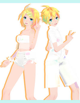 Tda Colorful Kagamine Rin / Len :-: Models DL :-: