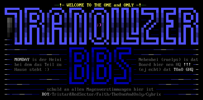 Tranquilizer BBS Ansi by Roy