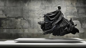 A couture dress on a museum mannequin