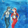 Underwater kiss by Balto and Jenna