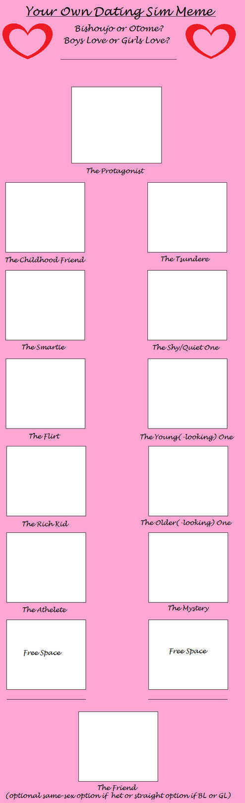 Your Own Dating Sim Meme (Blank) by MistyRainTheArtist on DeviantArt