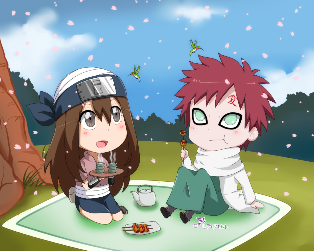 Gaara and Sari in a picnic