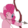 Pinky plays with a bow