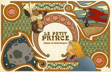 The Little Prince Art Nouveau Poster
