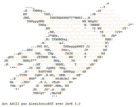 An ASCII Hand by AlexiSonicKST on DeviantArt
