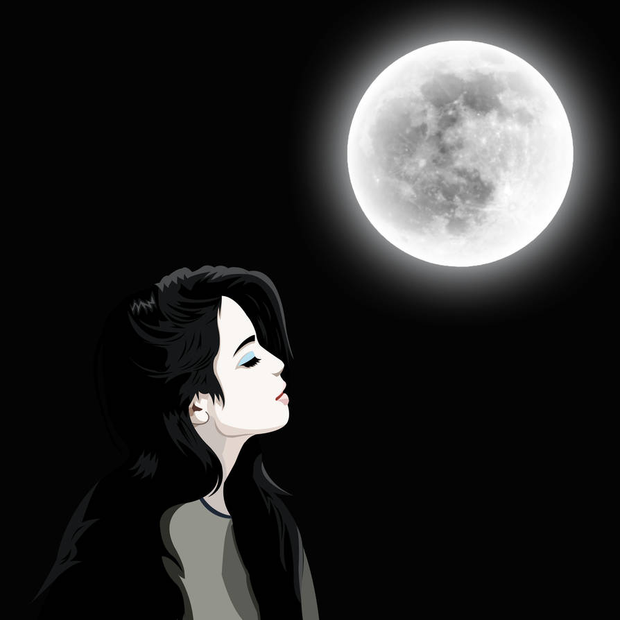 Girl Under The Moon By Zukofirebook On Deviantart Girl Under The Moon By Zukofirebook On Deviantart