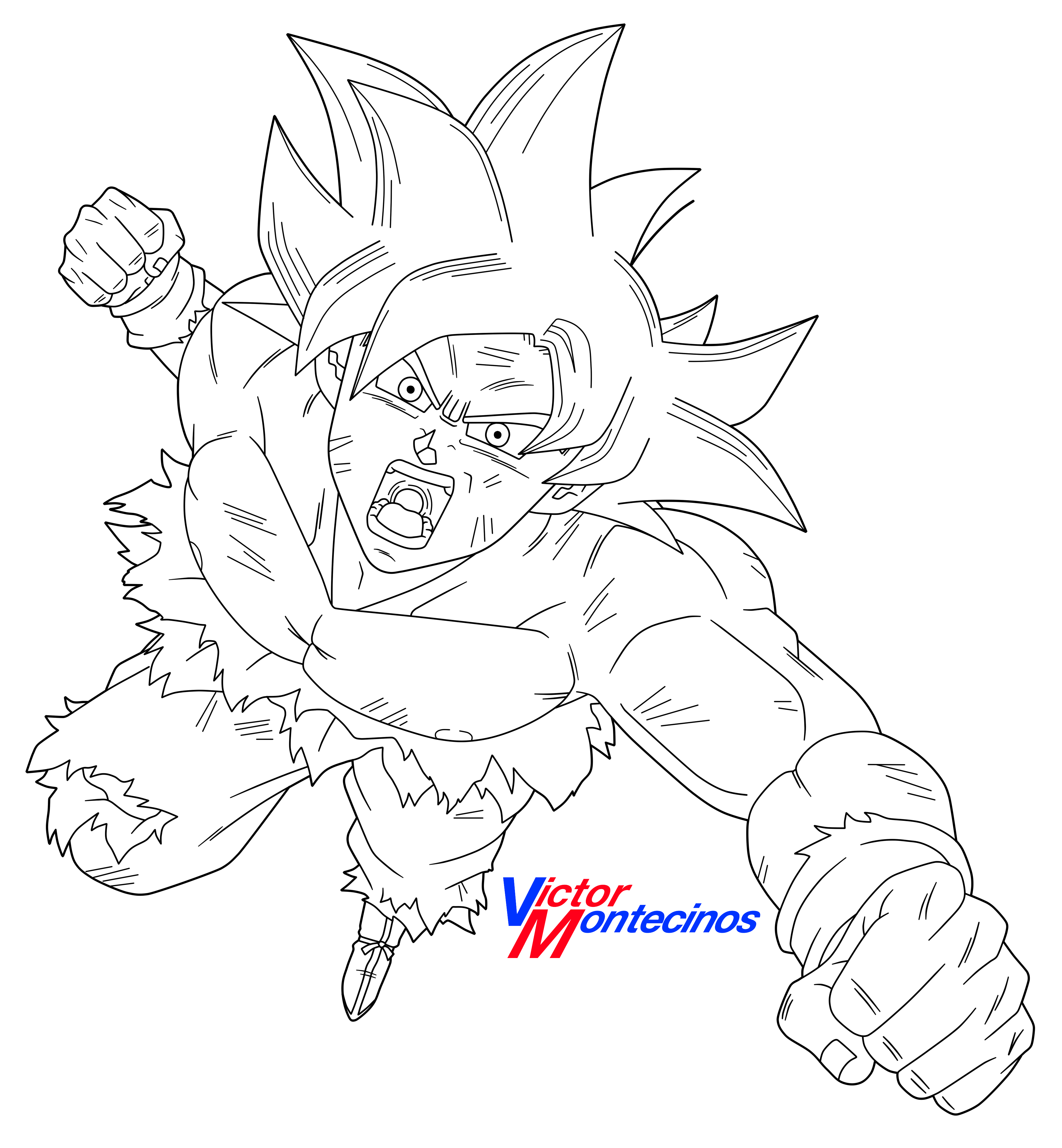 Lineart - Gogeta SSJ4 by el-maky-z on DeviantArt