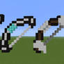 Pixel art diamond bow and feather bow