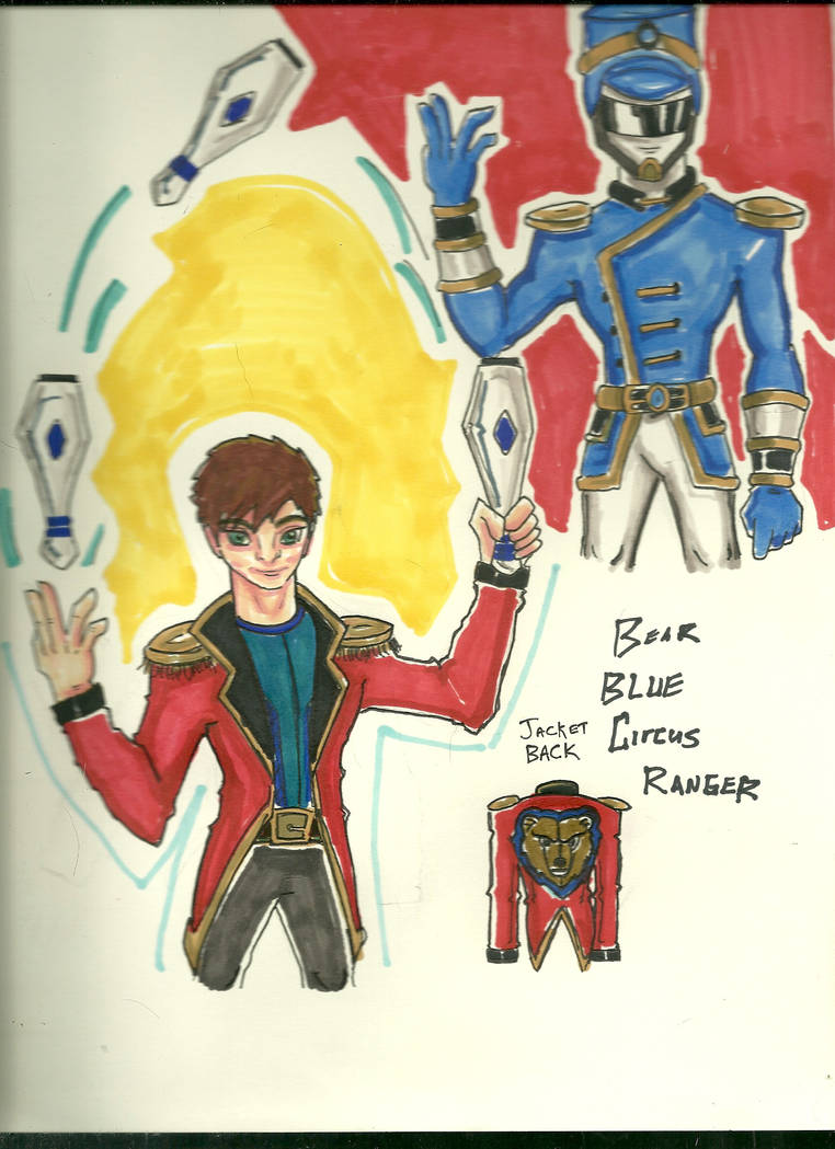 blue circus bear ranger by buddyfrank on DeviantArt