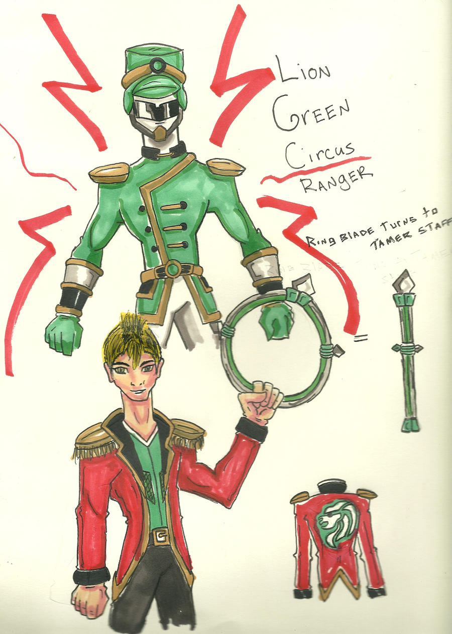 green lion circus ranger by buddyfrank on DeviantArt