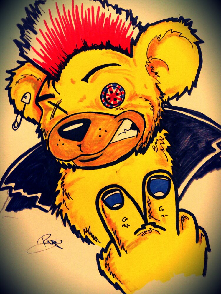 teddy is a punk rocker by rkmaxx on DeviantArt