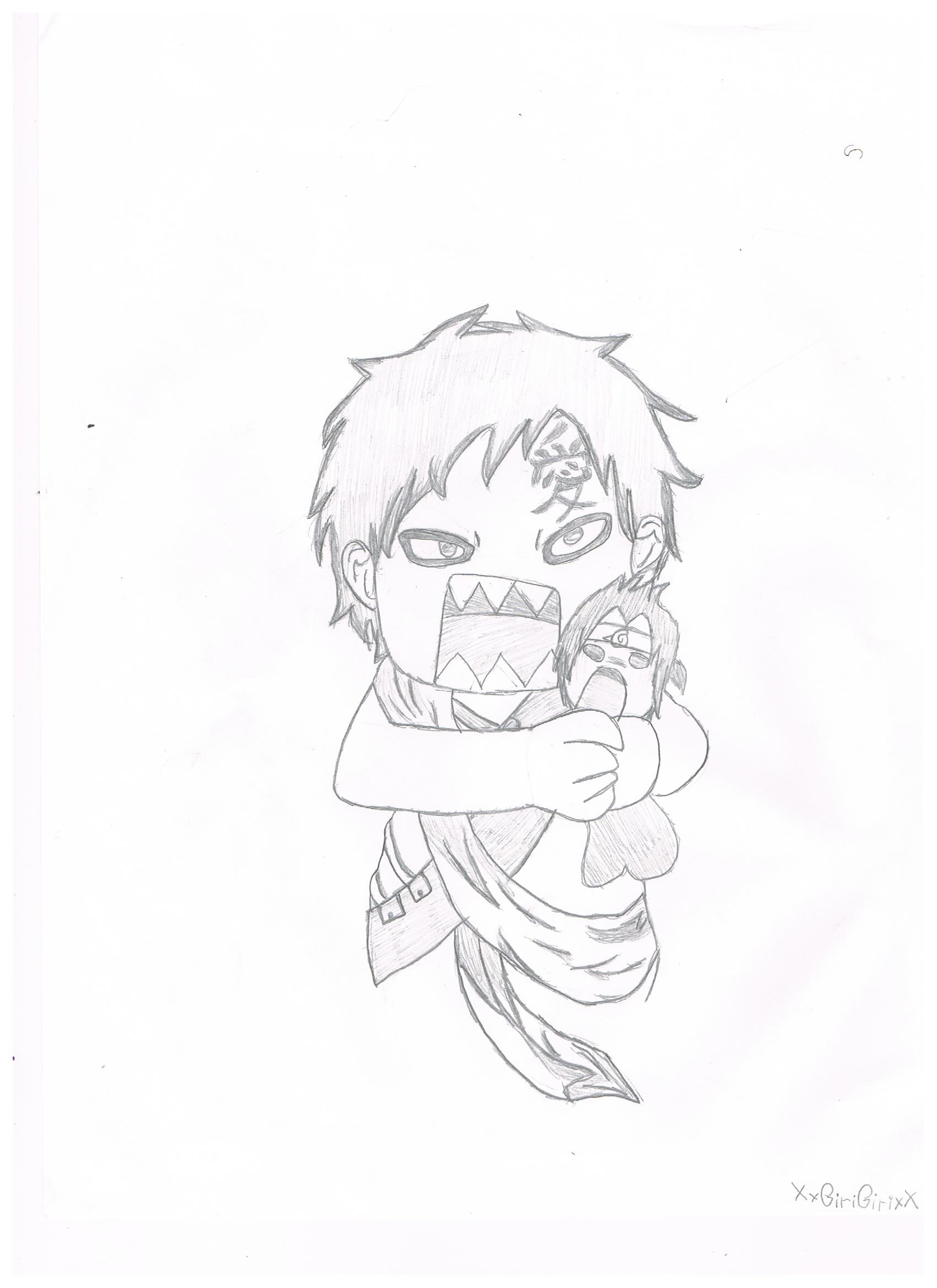 Garra choking Sasuke