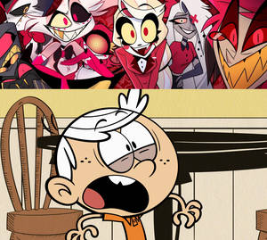 Lincoln Meets Hazbin Hotel Crew