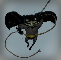 Batman Zombie swinging