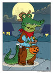 Trick-or-Treating Alligator by StudioBueno