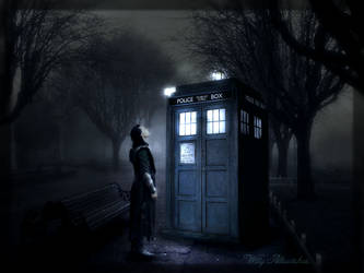 Loki and the Tardis - Street Corner