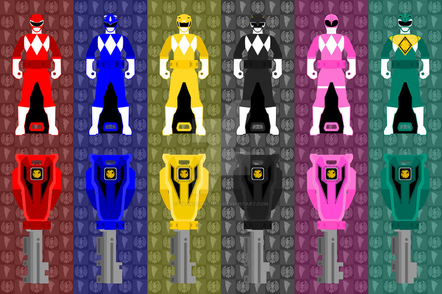 01 - MMPR Season 1 Ranger Keys by TajadorCombo on DeviantArt