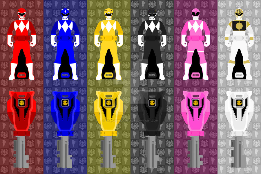 01 - MMPR Season 2 Ranger Keys by TajadorCombo on DeviantArt