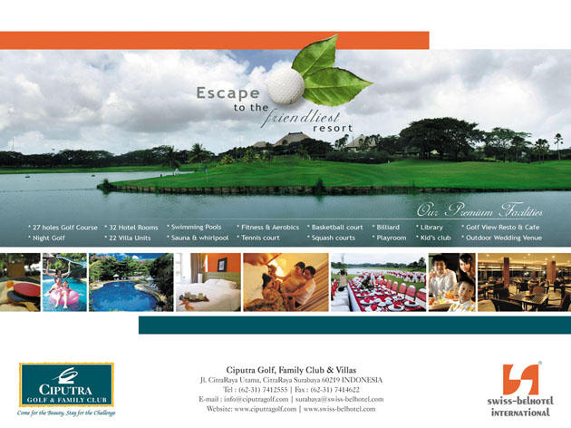 Ciputra Golf Lake as photo backdrop