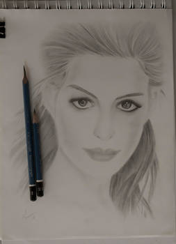 Anne Hathaway 2015 pencil Portrait