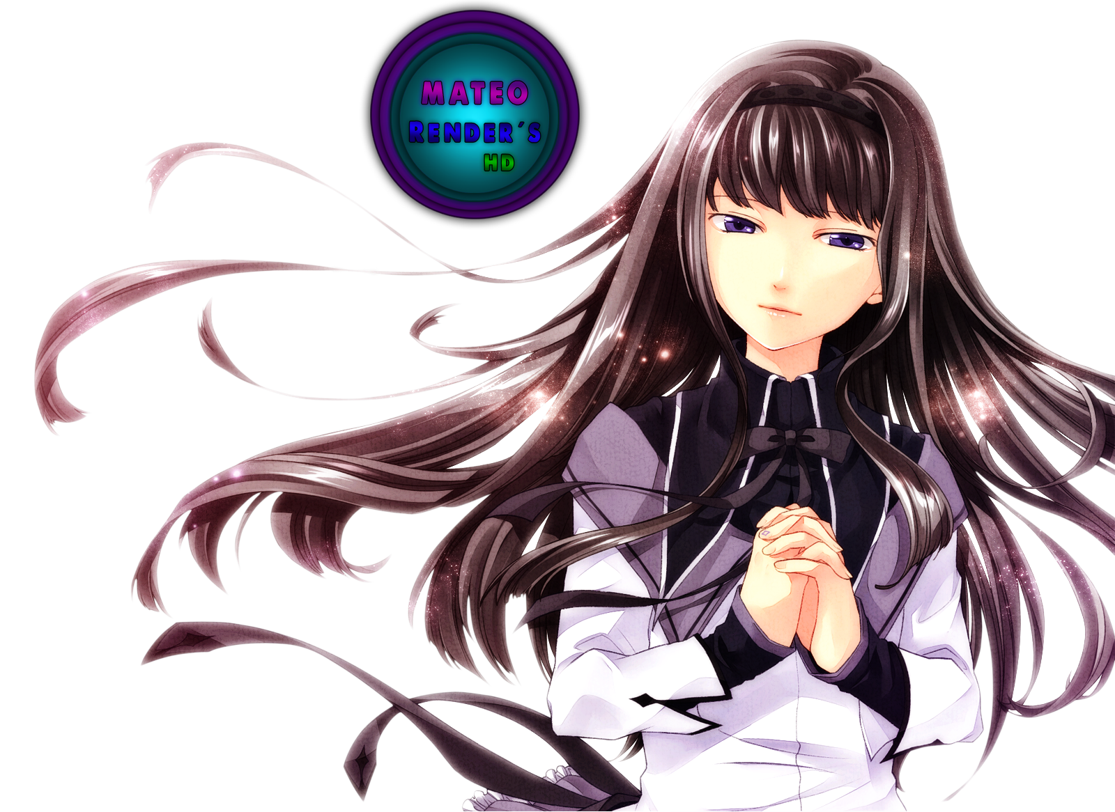 Mahou Shoujo Madoka Magica Akemi Homura Render by Mateoart on DeviantArt