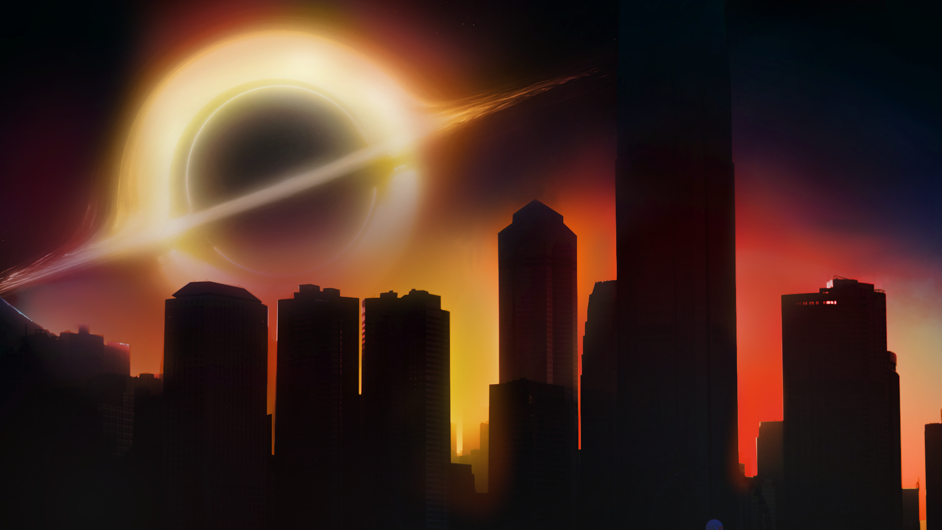 Black Hole Sunset (Sci Fi City)