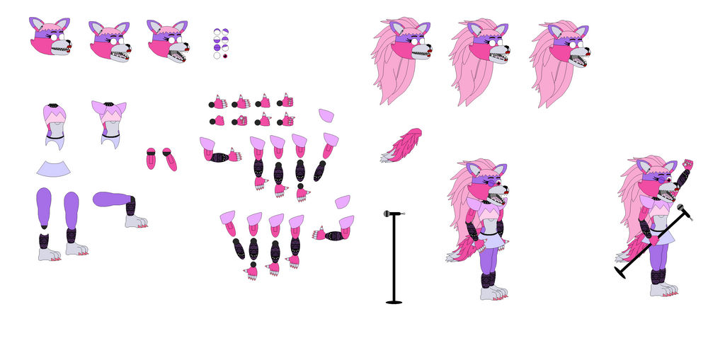 Glamrock Lana the wolf (Character Builder)