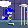 Streak is caught in a cage