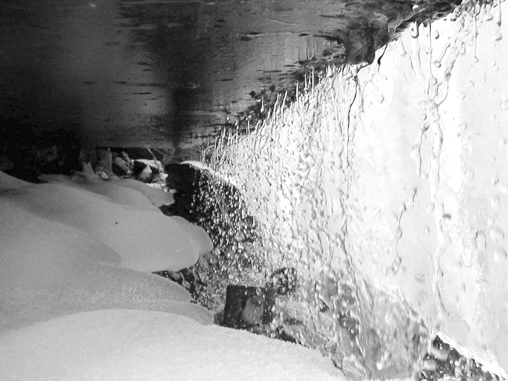 Behind the Frozen Waterfall