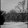 Black and White Winter Bridge