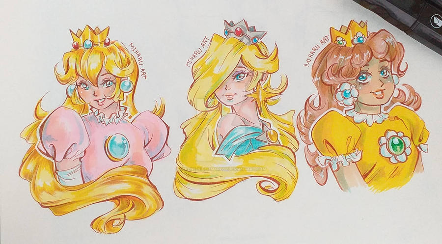 nintendo princesses by selene-nightmare69 on DeviantArt