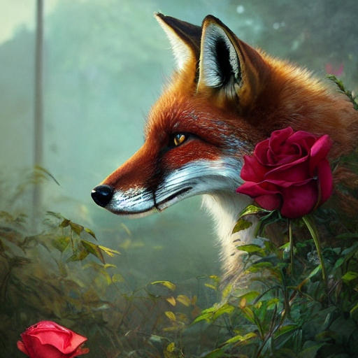 Demon Fox Roses The fox and the rose by fox645 on DeviantArt