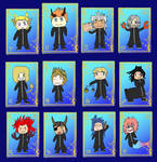 Organization XIII Zodiac cards by AngeluzLacroise