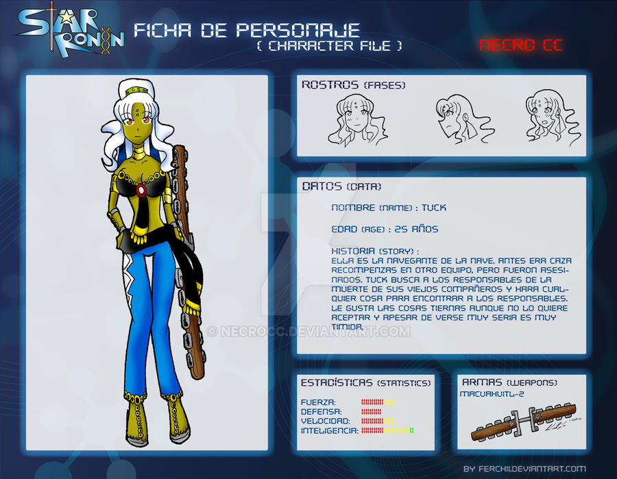 Star Ronin: ficha de Tuck