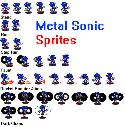 Mecha Sonic 8Bits Sprite Sheet by BowchersPrincipal on DeviantArt