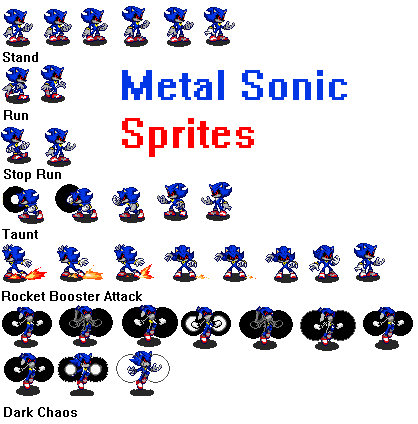 Metal Sonic sprites 1 by LinkdaHedgie on DeviantArt