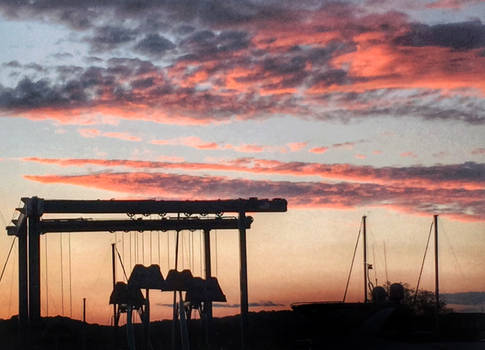 Docks at sunset