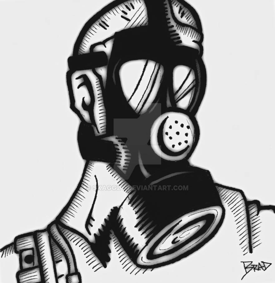 GAS MASK MAN by skaggzy on DeviantArt
