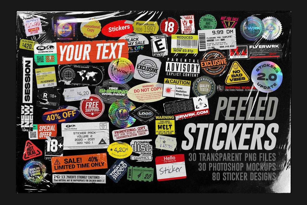 Peeled Paper Stickers by tatamatabeda on DeviantArt