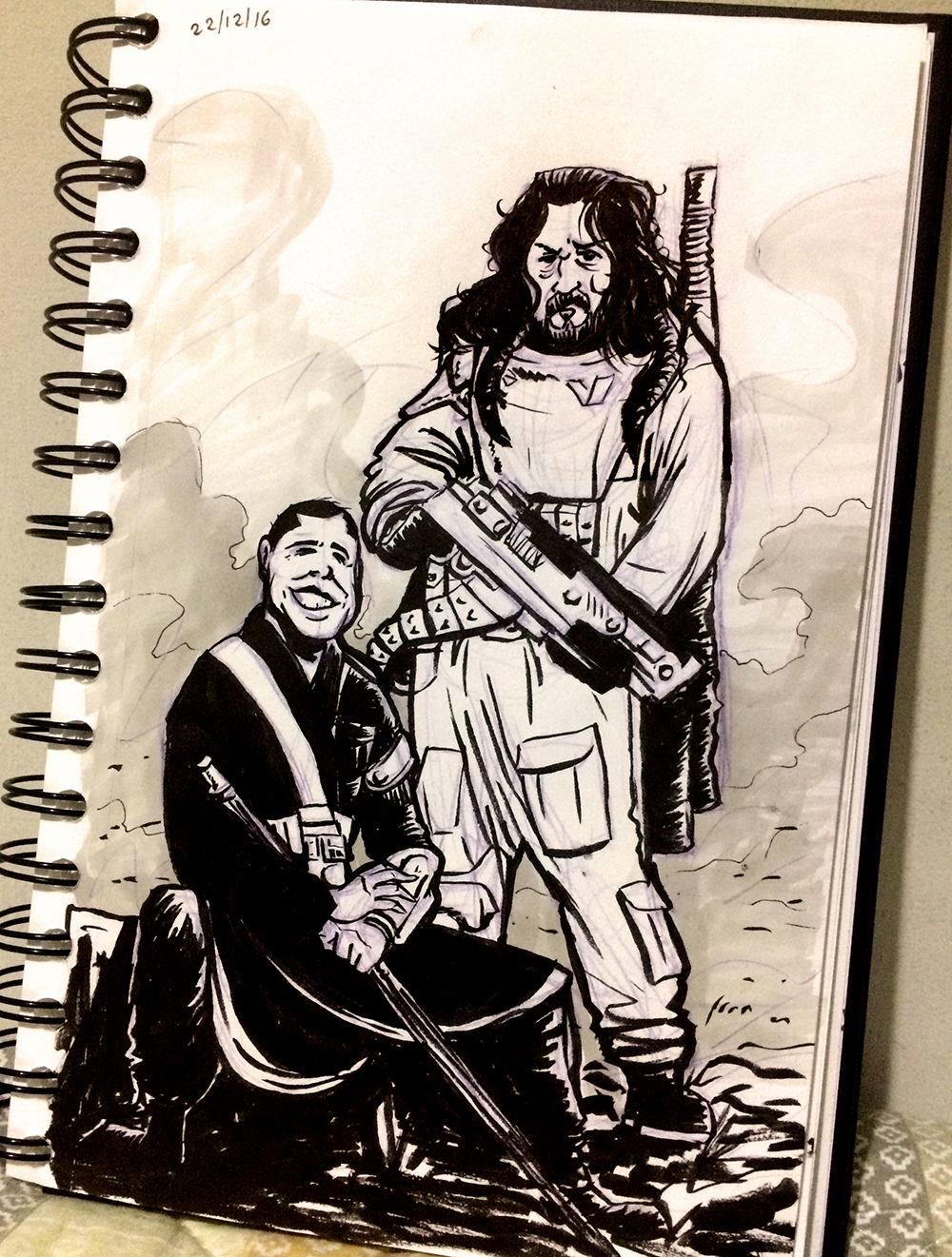 Chirrut and Baze - Rogue One Fanart