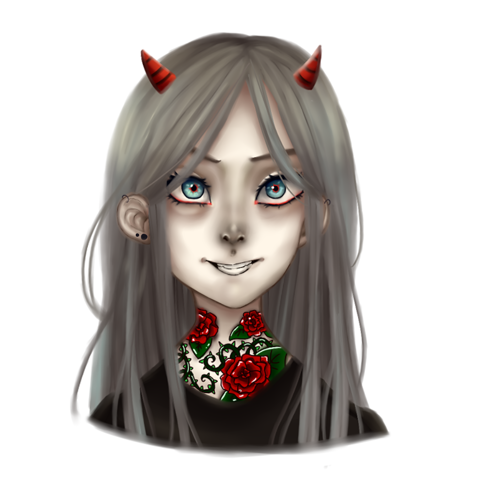 Demon Fox Roses rose demon by DiddyLyn on DeviantArt