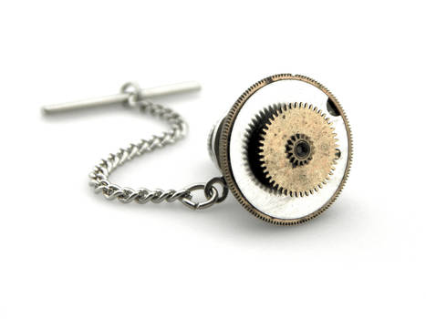 Steampunk Tie Tack - Watch Gear Lapel Pin