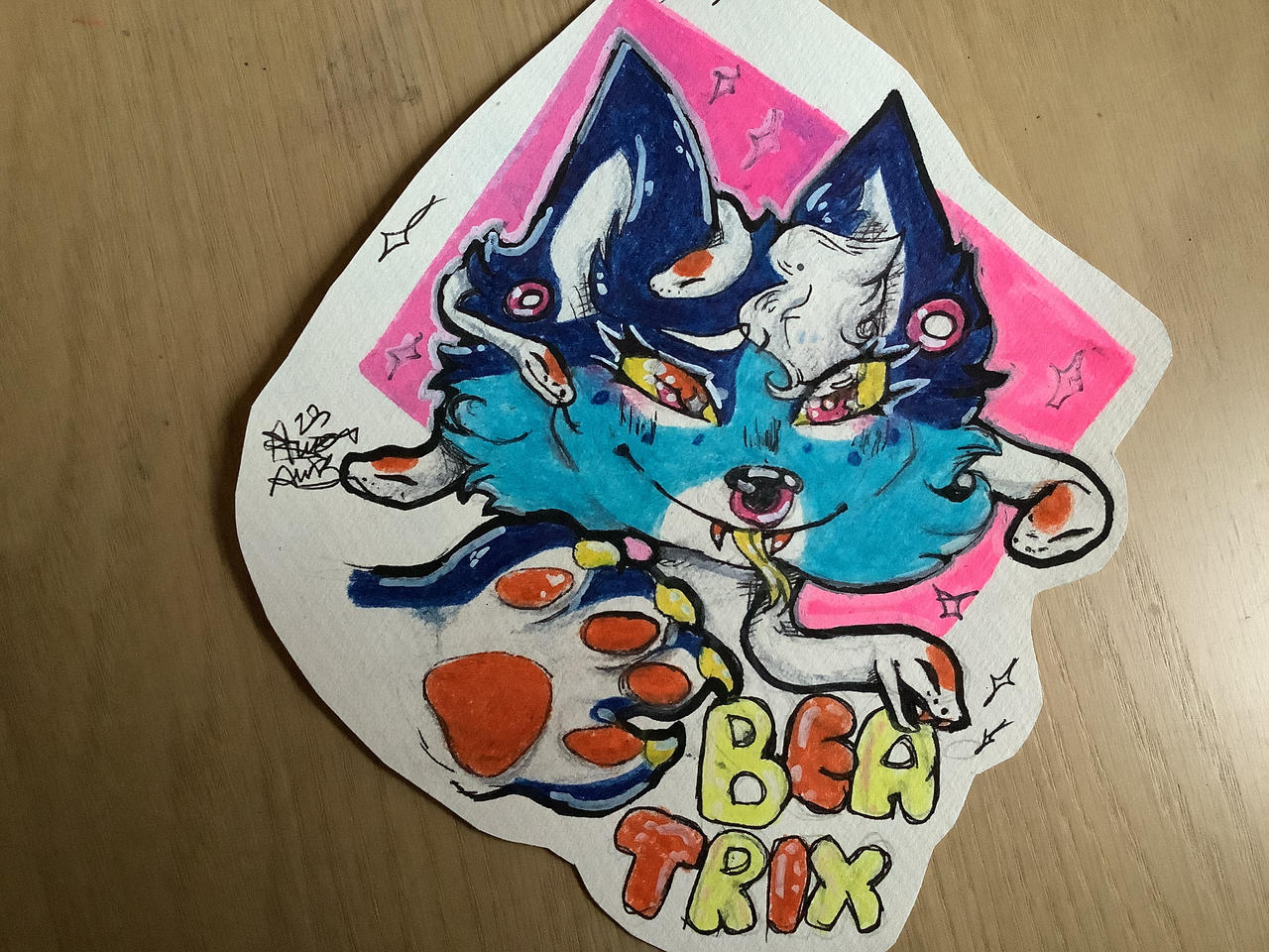 Traditionall drawing of my sona by Felicidy on DeviantArt