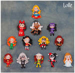 Fimo Marvel and DC Girls by LolleBijoux